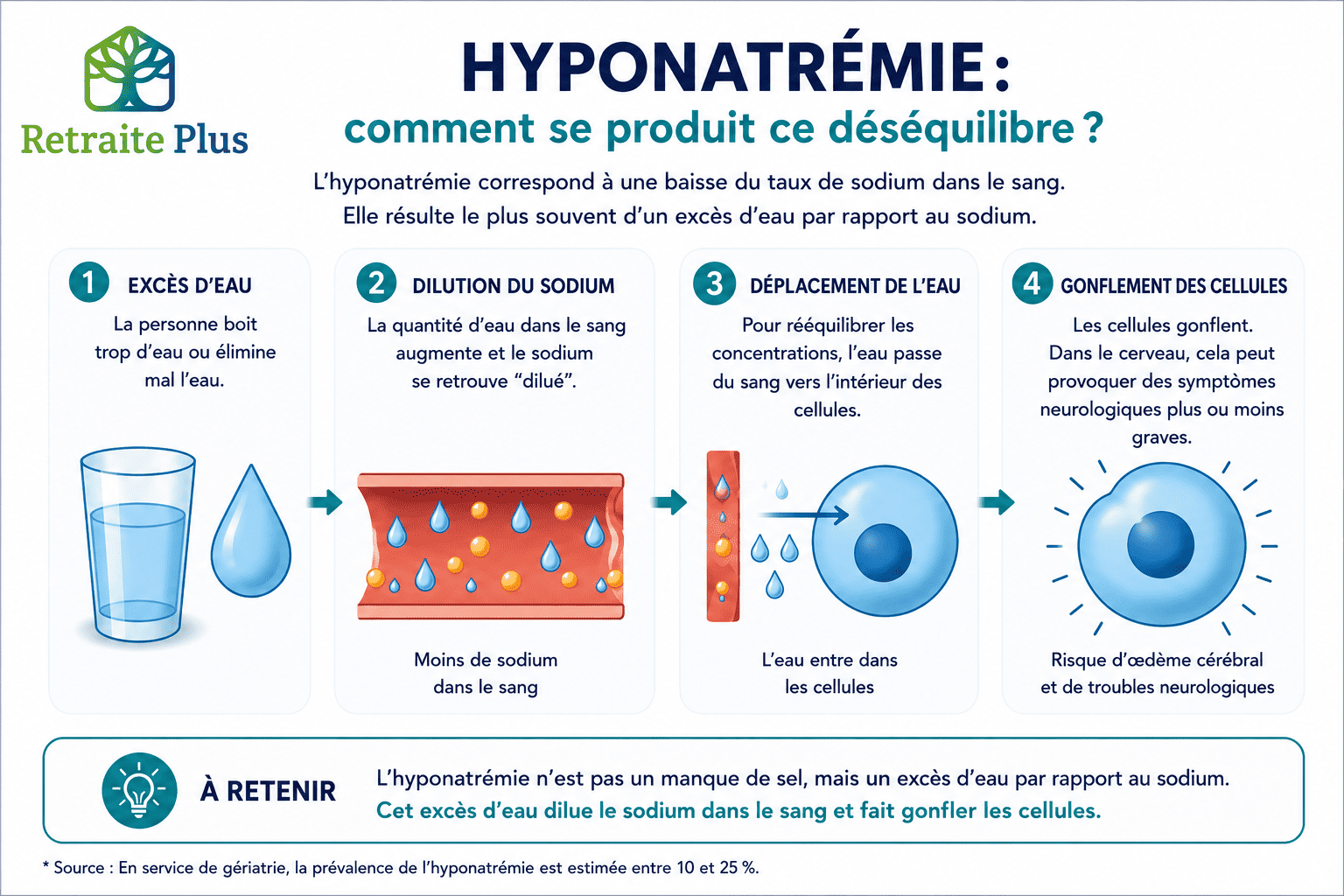 Hyponatrémie : comment se produit ce déséquilibre chez les personnes âgées ?