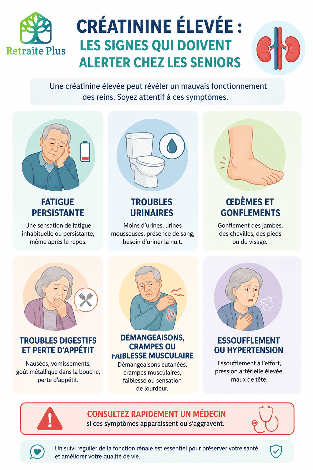Créatinine : quels sont les symptômes ?